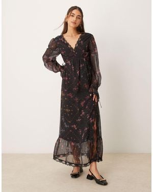 Miss Selfridge Lace Insert Maxi Dress - Multicolor