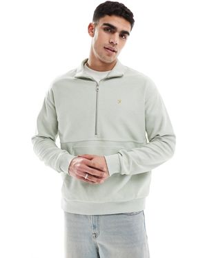 Farah Swaton - sweat à demi-fermeture éclair - sauge - Gris