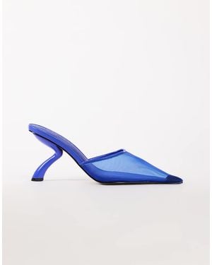 TOPSHOP Alessio Pumps Met Puntige Neus En Hoekige Hak - Blauw