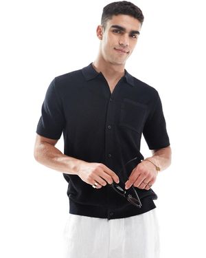 River Island – hemdjacke aus häkelstrick - Blau