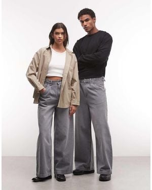 Collusion Vaqueros Baggy Xl En Lavado Piedra-Gris