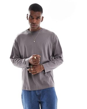 ASOS Essential Oversized T-Shirt With Long Sleeves - Blue