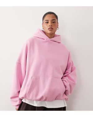 ARRANGE Sudadera Extragrande Con Capucha De Tejido Grueso Premium De Curve - Rosa
