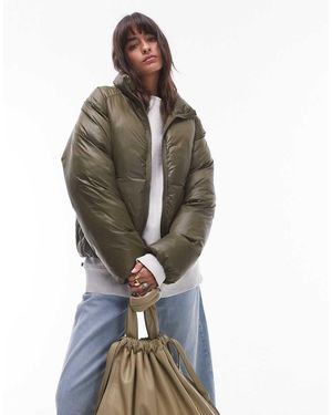 TOPSHOP Bomber Imbottito Muschio - Multicolore