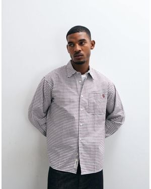 Jack & Jones Hemd mit stickerei, langärmlig, kariert - Grau