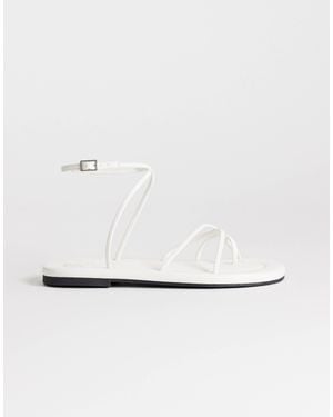 TOPSHOP Emma Strappy Flat Sandals - White