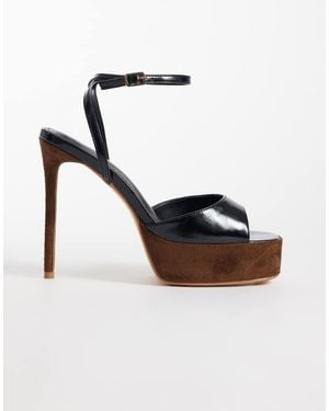 Public Desire Letitia Platform Heeled Sandals - White