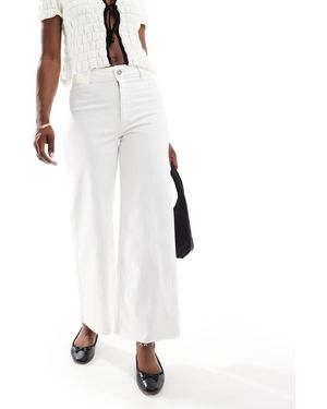 Mango Wide Leg Jeans - White