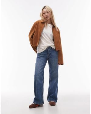 TOPSHOP Petite Ember Low Rise Straight Leg Jean - Blue
