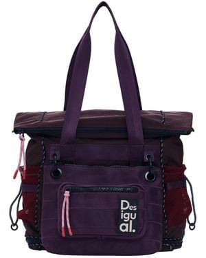 Desigual – voyager – großer, vielseitig tragbarer rucksack - Lila