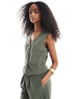ONLY Tailored Twill Waistcoat Co-ord - Green
