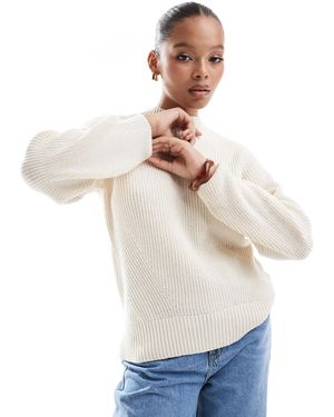 SELECTED Femme - pull à manches oversize - crème - Blanc