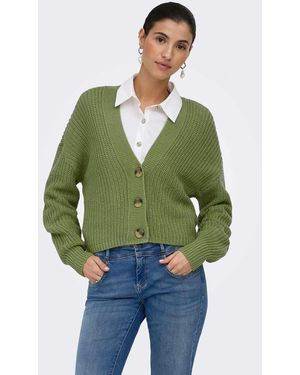 ONLY Geribbeld Gebreid Vest - Groen