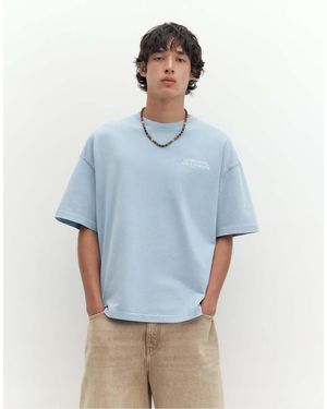 Pull&Bear Stwd Boxy T-Shirt - Blauw