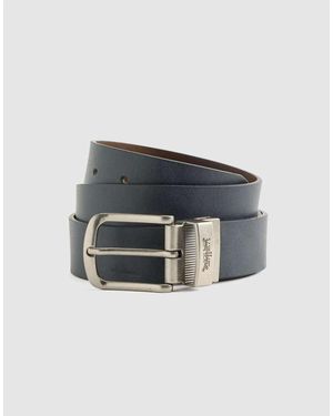Levi's Cinturón Y Marrón De 40 Mm Reversible De Cuero De - Azul