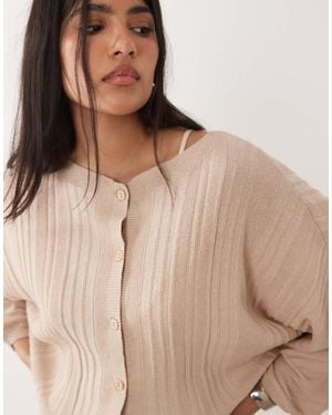 ASOS Knitted Batwing Cardigan - Brown