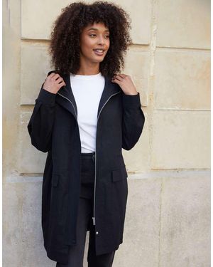 Threadbare Mid Length Hooded Mac - Blue