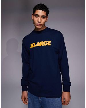 X-Large Long Sleeve Logo T-shirt - Blue