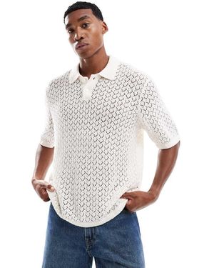 Jack & Jones Polo Van Dik Haakwerk - Wit