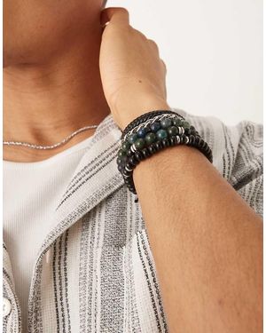 ASOS Confezione Da 5 Bracciali Neri - Neutro