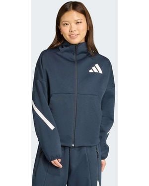 adidas Originals Adidas Z.N.E. Full-Zip Hoodie - Blue