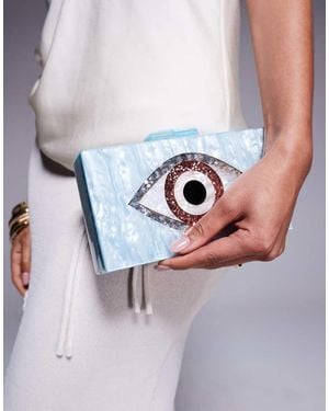 River Island Eye Detail Clutch Bag - White