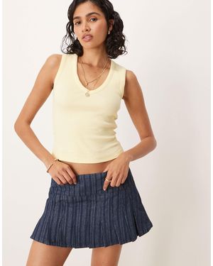 ASOS – geripptes trägertop - Blau