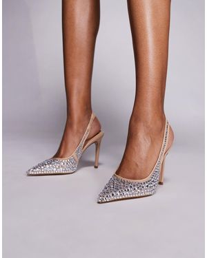Steve Madden Reyes-r Embellished Slingback Heeled Shoes - Brown