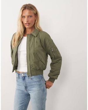 Calvin Klein Bomber en nylon avec poches - kaki - Vert