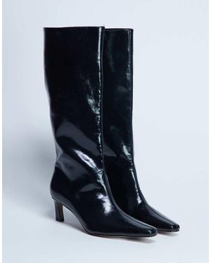 TOPSHOP Tanya Point Toe Knee High Boot - Blue