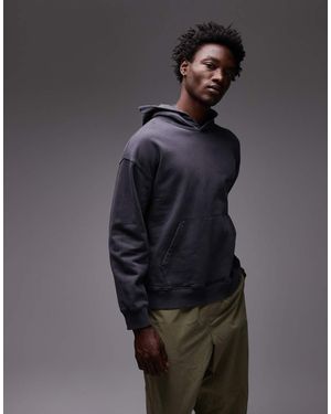 TOPMAN Oversized Fit Hoodie - Black