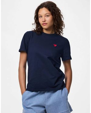 Pieces – t-shirt - Blau