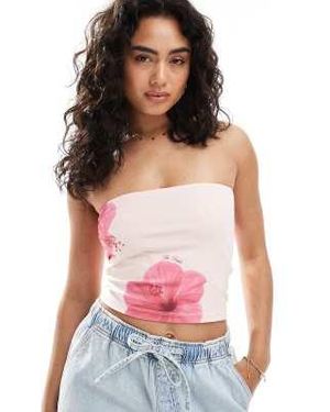 The Frolic Exclusivité - - top bandeau à imprimé hibiscus - Rouge