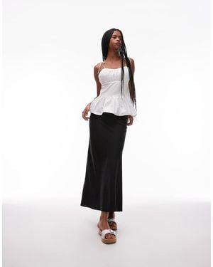 ARKET Linen Rich Midaxi Skirt - White