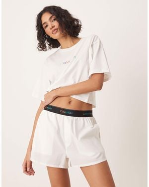 Calvin Klein Pride Woven Boxer Shorts - White