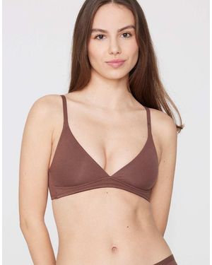 Tezenis Lisbon Cotton Triangle Bra - Brown