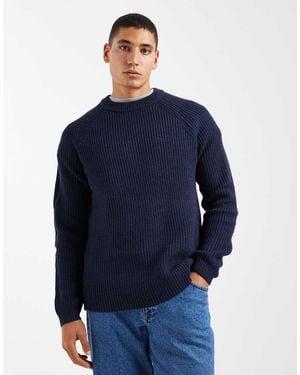 New Look Fisherman Knit Jumper - Blue