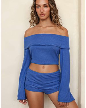 Dippin' Daisy's Fold-over Mini Shorts - Blue