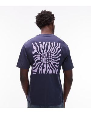 Dickies South Bloomfield Abstract Graphic Backprint T-shirt - Blue