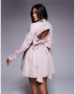 ASOS Tailored Blazer Dress With Bow Back - Purple
