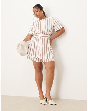 ASOS Asos design curve – zweilagiger playsuit - Natur