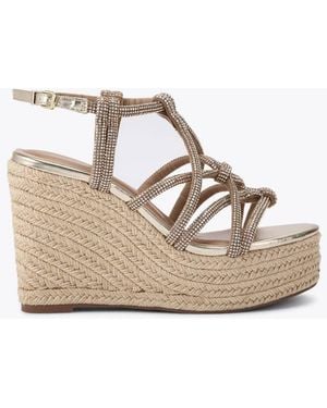 KG by Kurt Geiger Perla Wedge Heeled Sandals - Natural