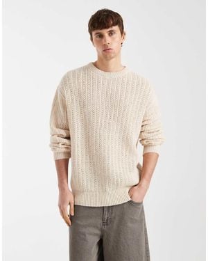 Redefined Rebel Axel Boxy Fit Knit Jumper - Natural