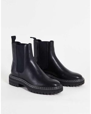 ONLY Botines Chelsea Negros Con Pespuntes En Contraste De