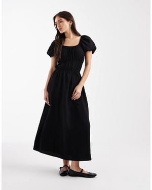 New Look Milkmaid Midi Dress - Black