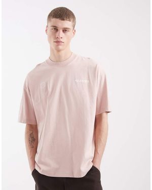 AllSaints Emblem Logo T-shirt With Back Print - Pink