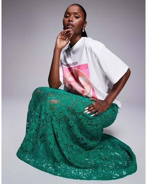 ASOS Gonna Lunga A Balze - Verde