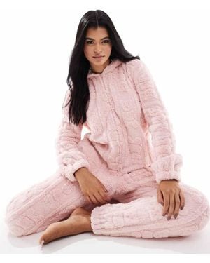 Loungeable Teddy Cut Sherpa All - Pink