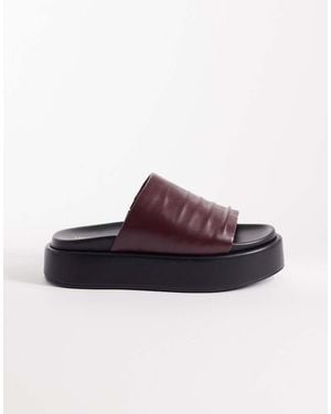 London Rebel Flatform Slides - Red