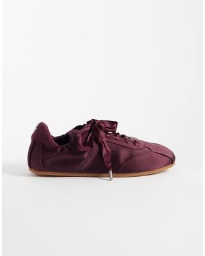 Steve Madden Artiste - baskets avec lacets en satin - lie-de-vin - Violet